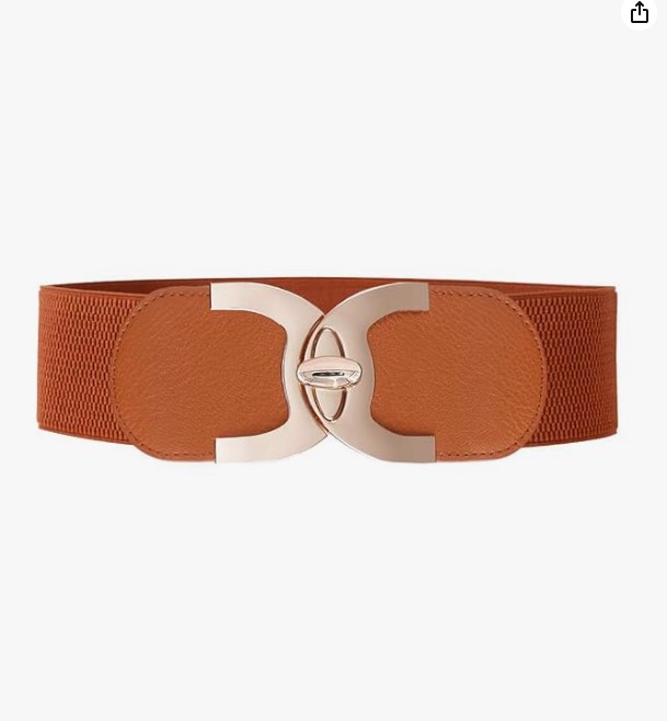 Elastic Orange Fabric Waist Belt